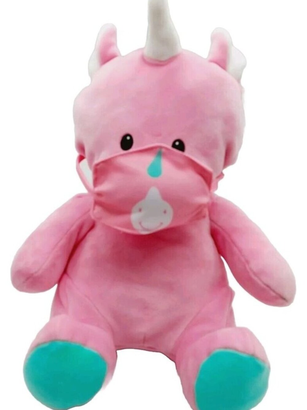 Wellobeez Pink Unicorn Antimicrobial Animal Adventure Plush Stuffed Animal 2023